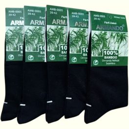 ARMANDO férfi bambusz zokni – 5 pár, Fekete