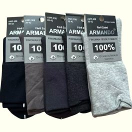 ARMANDO férfi klasszikus pamut Guminélküli zokni (5 pár,orrvarrás nélküli)