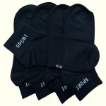 ARMANDO Férfi Sport Zokni – 5 Pár, Fekete, 100% Pamut