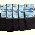 AURA.VIA Női Guminélküli Zokni Fekete 5 par