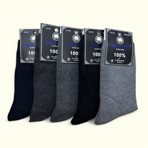 MR PAMUT Férfi zokni Vegyes Színben – 100% Pamut, 5 Pár, 47-49