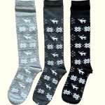 Hópehely és rénszarvas mintás térdzokni