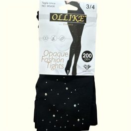 OLLlKE 200 DEN Női Strasszköves Harisnya